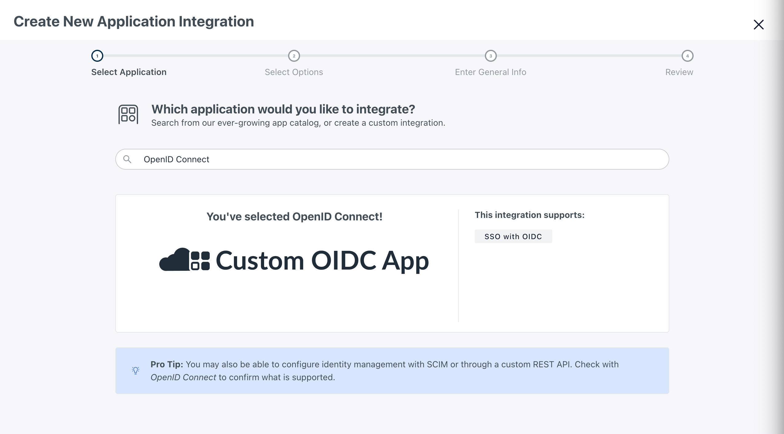 Search for OpenID Connect in JumpCloud