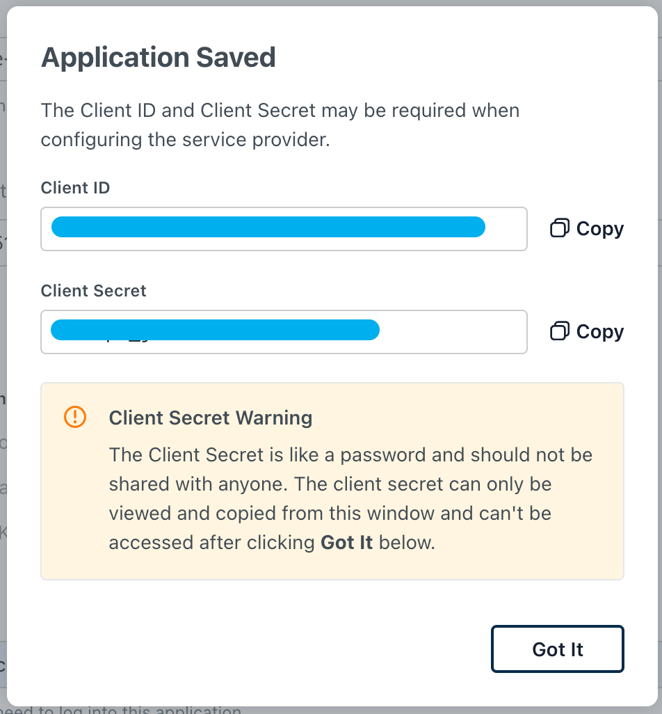 Copy Client ID and Client Secret in JumpCloud