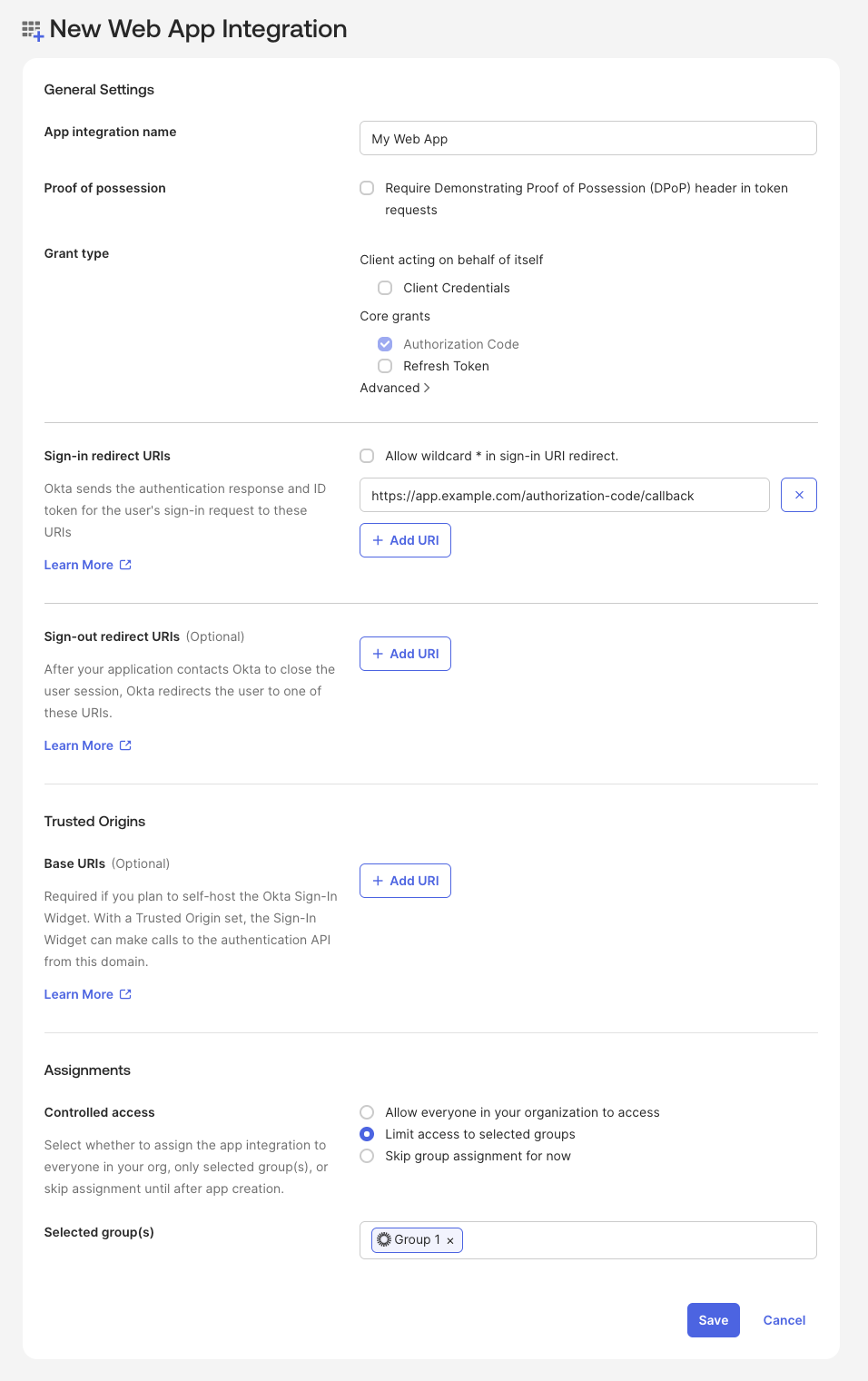 Naming and configuring app
