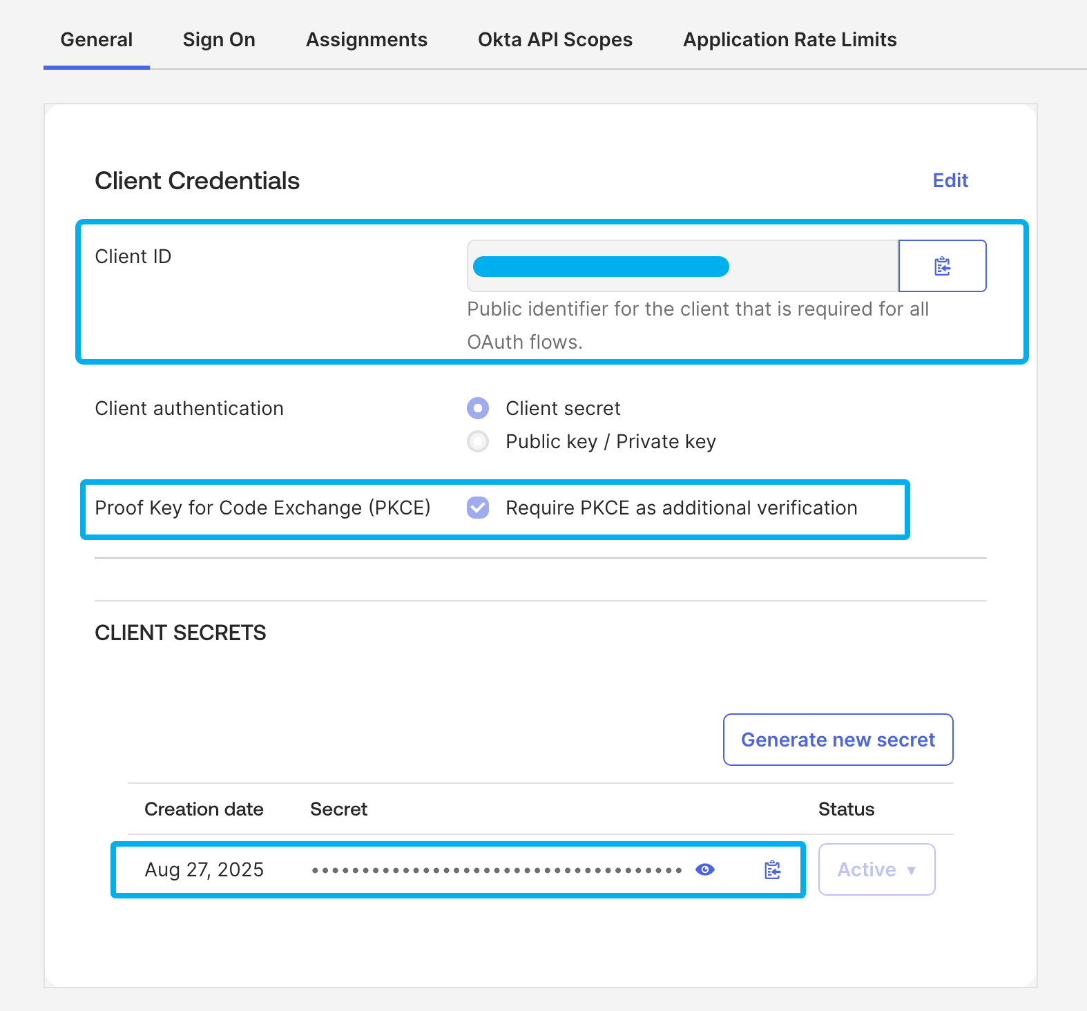 Copy Client ID and Client Secret