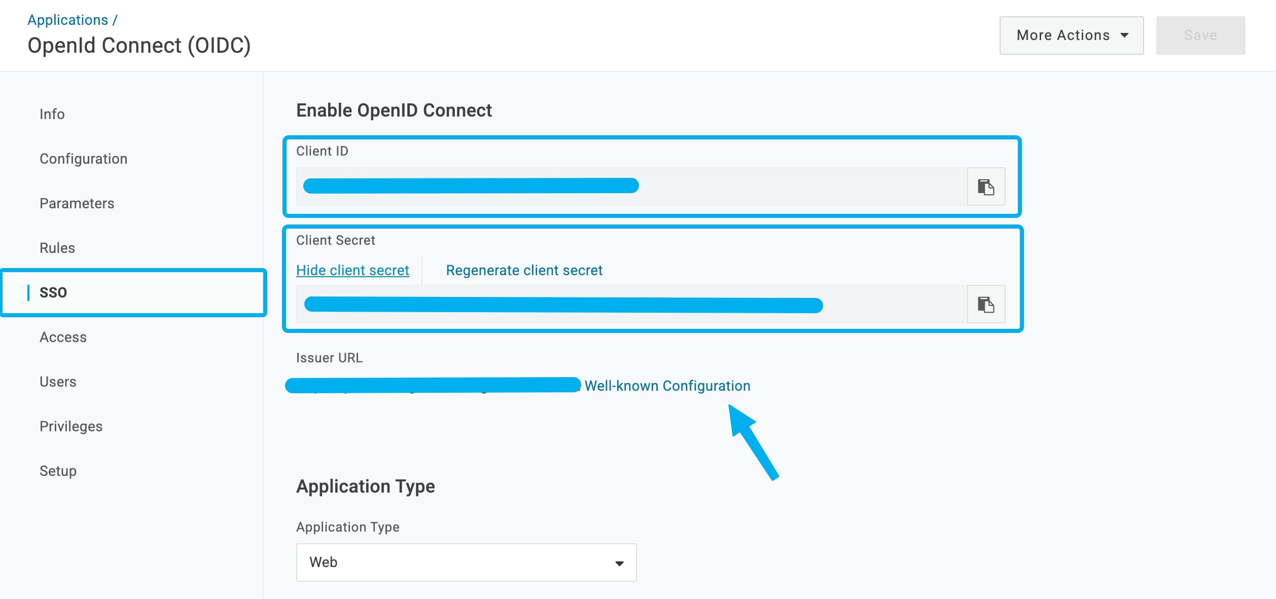 Copy Client ID and Client Secret in OneLogin