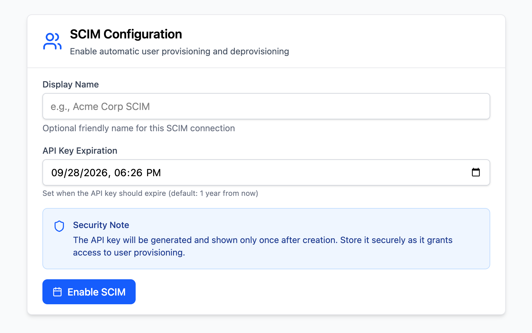 Creating a SCIM Connection