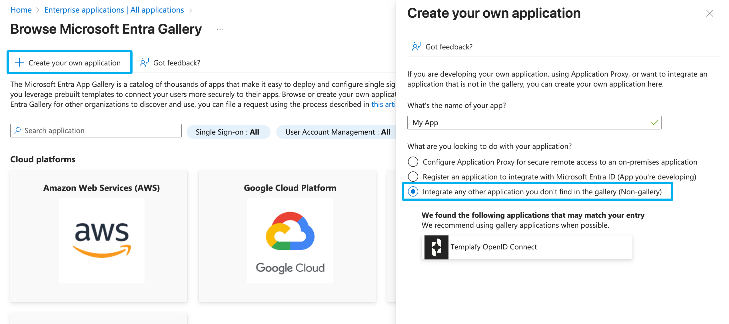 Name and configure app registration