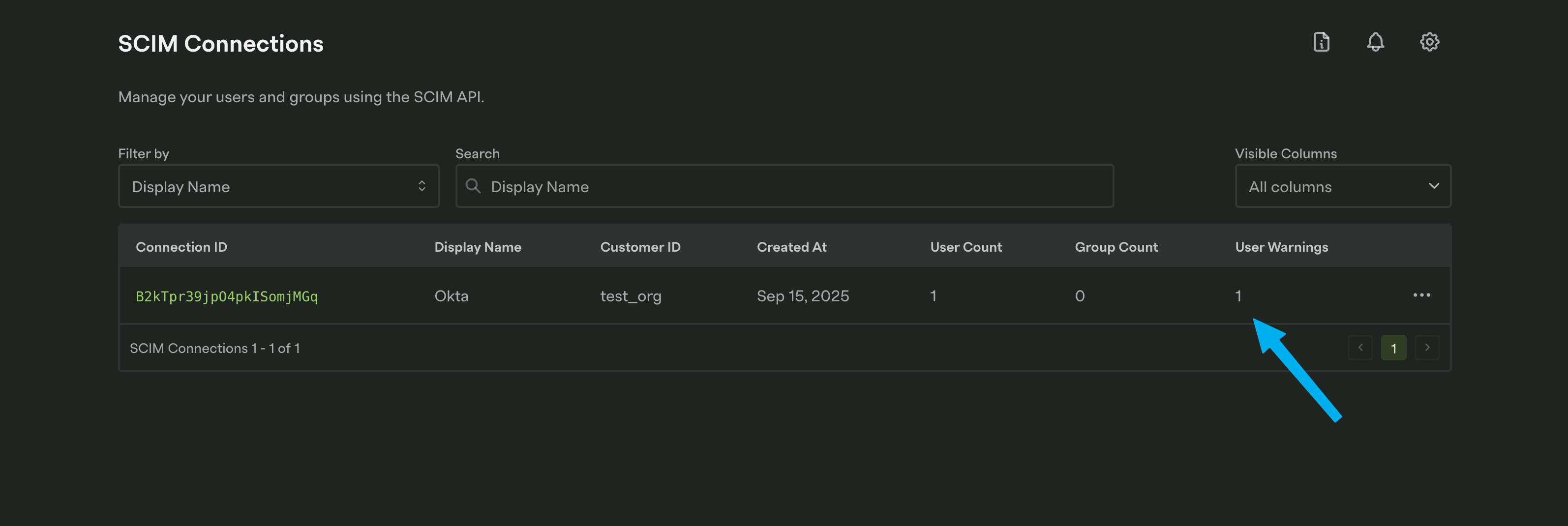 Warning in Mapping Config in Dashboard