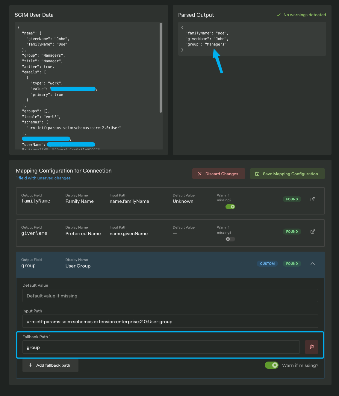 Adding fallback path